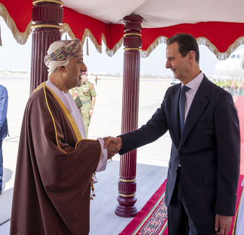 陛下はシリア大統領を迎えられる。