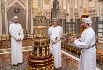 His Majesty Sultan Haitham bin Tarik Al Said met with business owners and representatives from small and medium enterprises and startups.