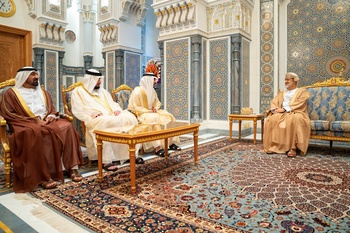 HM The Sultan Receives the Crown Prince of Dubai