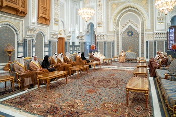 HM The Sultan Receives the Crown Prince of Dubai