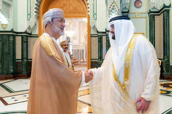 HM The Sultan Receives the Crown Prince of Dubai