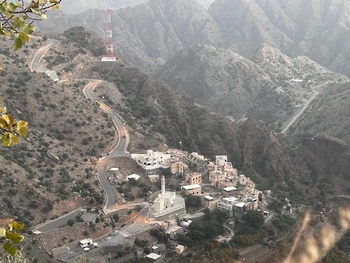 Pueblo de Al Qasha‘ en la wilaya de Al Jabal Al Akhdar