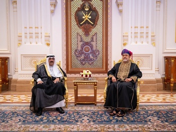 Su Majestad el Sultán recibe a Su Alteza Mishal Al-Ahmad Al-Jaber Al-Sabah, Emir del Estado de Kuwait