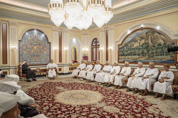 Su Majestad el Sultán recibe al Presidente de los Emiratos Árabes Unidos