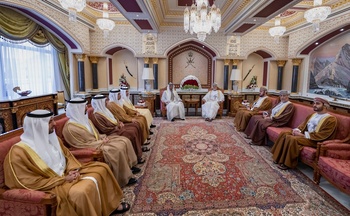 Su Majestad el Sultán recibe al Presidente de los Emiratos Árabes Unidos