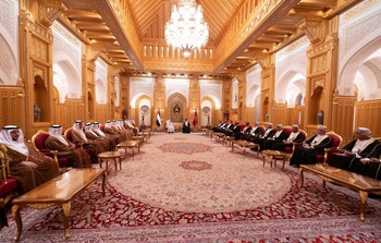 Su Majestad el Sultán recibe al Presidente de los Emiratos Árabes Unidos
