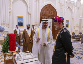 Su Majestad el Sultán recibe al Presidente de los Emiratos Árabes Unidos