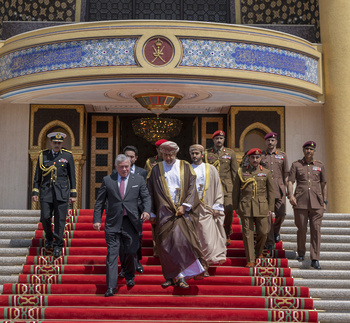Sa Majesté le Sultan reçoit le Roi du Royaume hachémite de Jordanie
