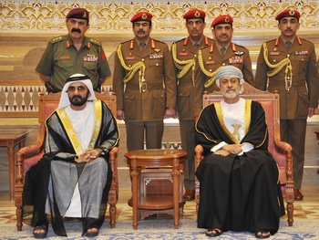 Su Majestad el Sultán recibe al Vicepresidente del Estado de los Emiratos Árabes Unidos y Gobernante del Emirato de Dubái
