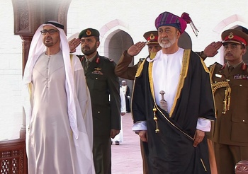 Sa Majesté le Sultan Haitham reçoit le Président des Émirats arabes unis