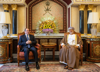 Sa Majesté le Sultan Haitham reçoit Son Excellence le Président Abdel Fattah Al Sissi, Président de la République arabe d’Égypte
