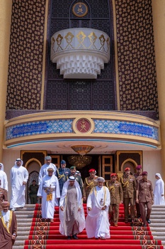 Sa Majesté le Sultan Haitham reçoit le Président des Émirats arabes unis