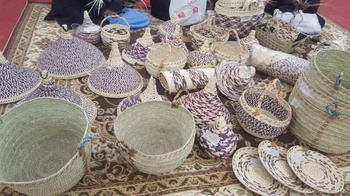 La artesanía de hojas de palma 