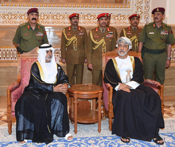 Sa Majesté le Sultan reçoit Cheikh Nahyan ben Mubarak Al Nahyan 