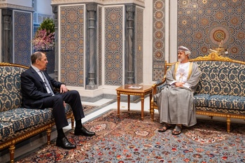 Sa Majesté le Sultan reçoit le ministre des Affaires étrangères russe