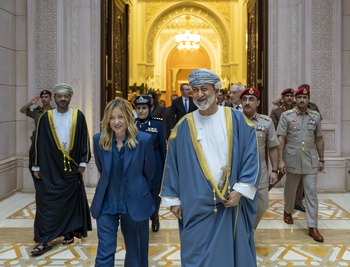 Su Majestad el Sultán recibe la Primera Ministra de Italia 14/01/2026