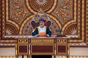 Sa Majesté le Sultan ouvre la première session annuelle de la 8e période du Conseil d’Oman 14/2/2023