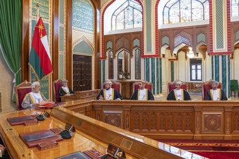 Réunion du Conseil des ministres au bâtiment du Conseil des ministres à Mascate, le 26/02/2023