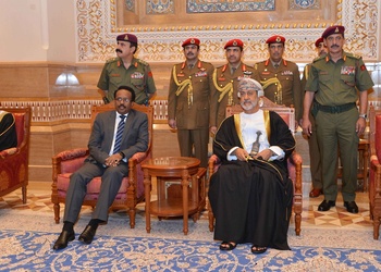 Sa Majesté le Sultan Haitham ben Tarik reçoit le Président de la République fédérale de Somalie