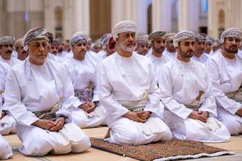 La prière de l’Aïd al Adha à la mosquée Sultan Qaboos, à la wilaya de Nizwa, le 6/6/2025