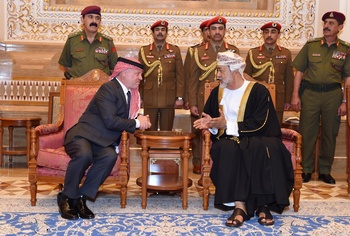 Seine Majestät der Sultan empfängt den König von Jordanien