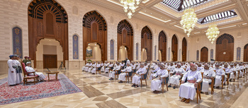 Sa Majesté le Sultan rencontre les cheikhs des gouvernorats d’Al Batinah Nord, d’Al Dhahirah et d’Al Buraimi